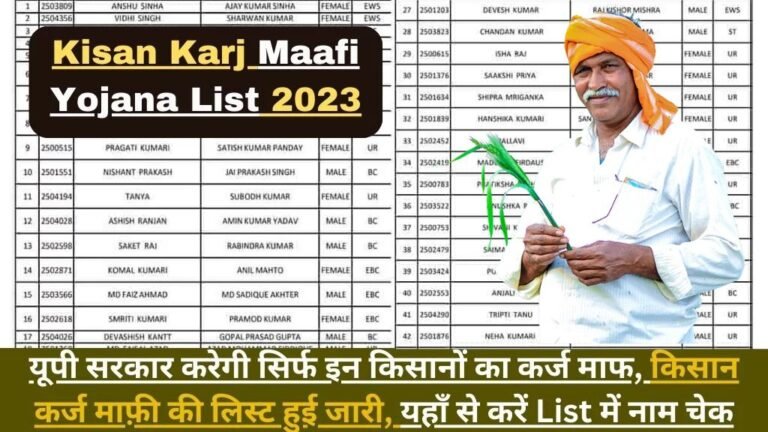 Kisan Karj Maafi Yojana List 2023