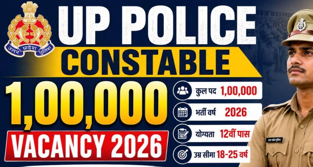 UP Police Constable 1,00,000 Vacancy 2026